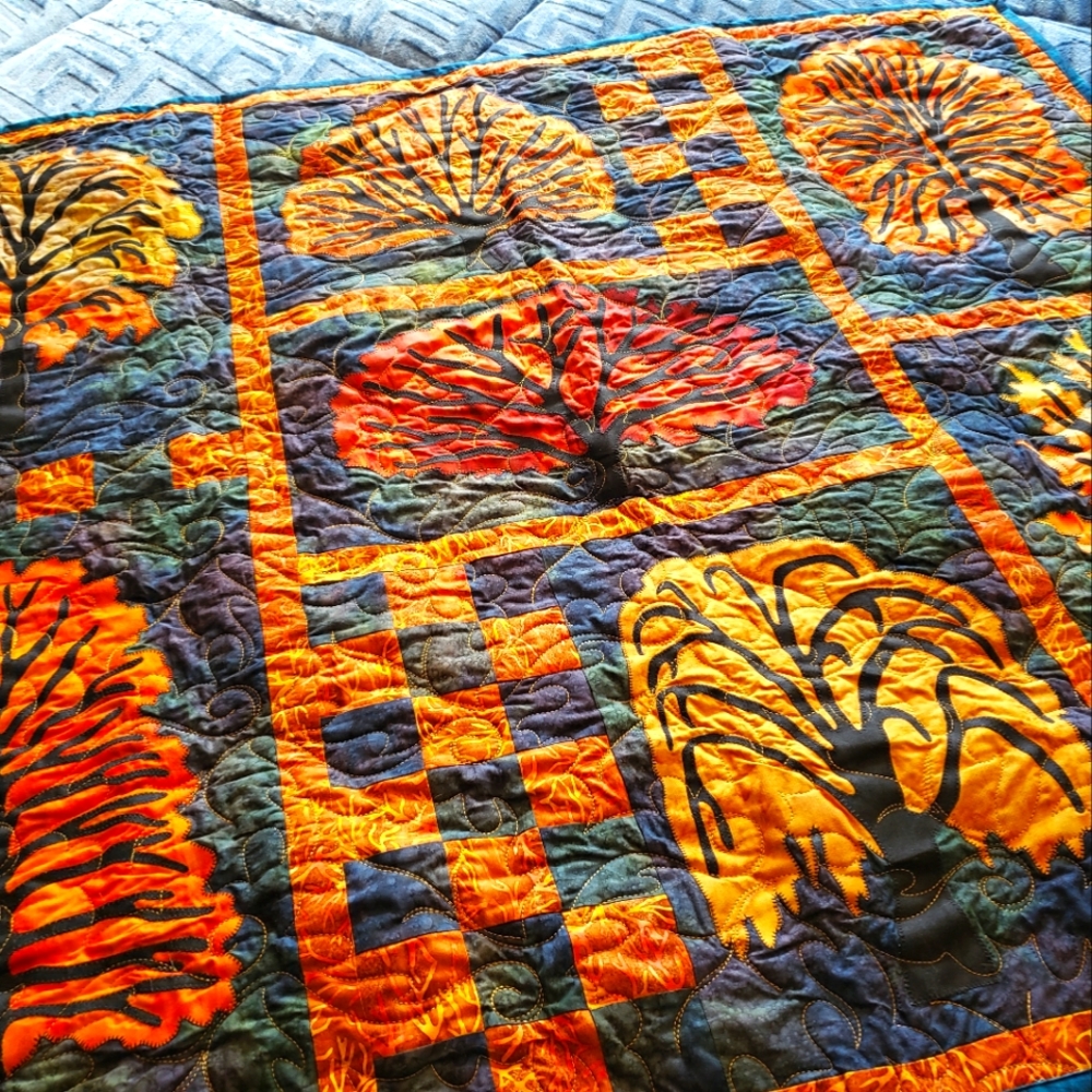 Homemade quilted throw/hanging/lap